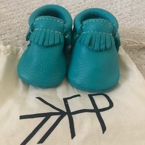 New Freshly Picked Leather Mocc Booties for Boy or Girl